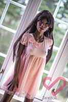 Темнокожая секс кукла Нава 168 в розовом платье (фото 1)