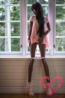 Темнокожая секс кукла Нава 168 в розовом платье (фото 13)