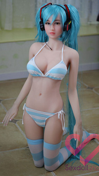Секс кукла Богдана 165 с голубыми волосами (фото 11)
